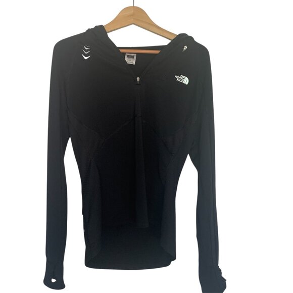 Womens North Face  Flight Series half-zip Black Hoodie long sleeve top - Picture 2 of 12